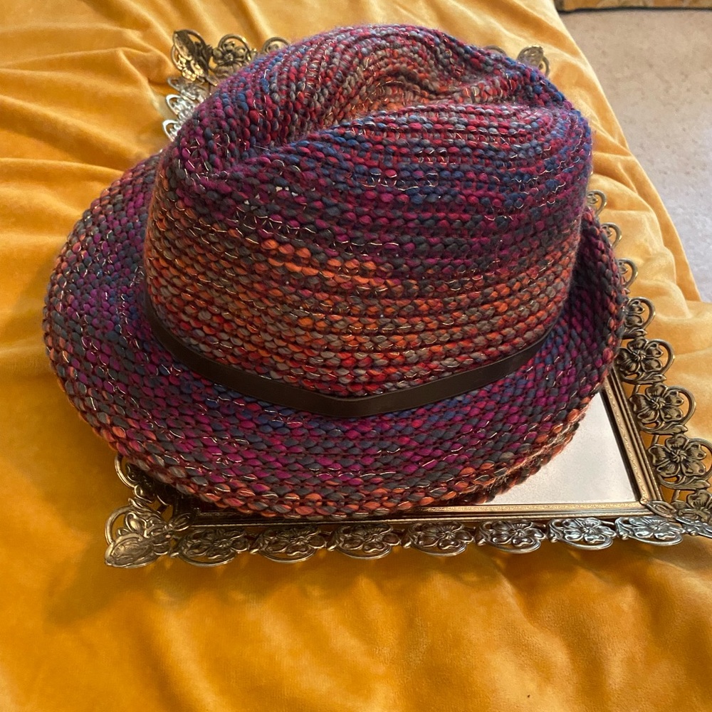 Rainbow 🌈 weave style hat
